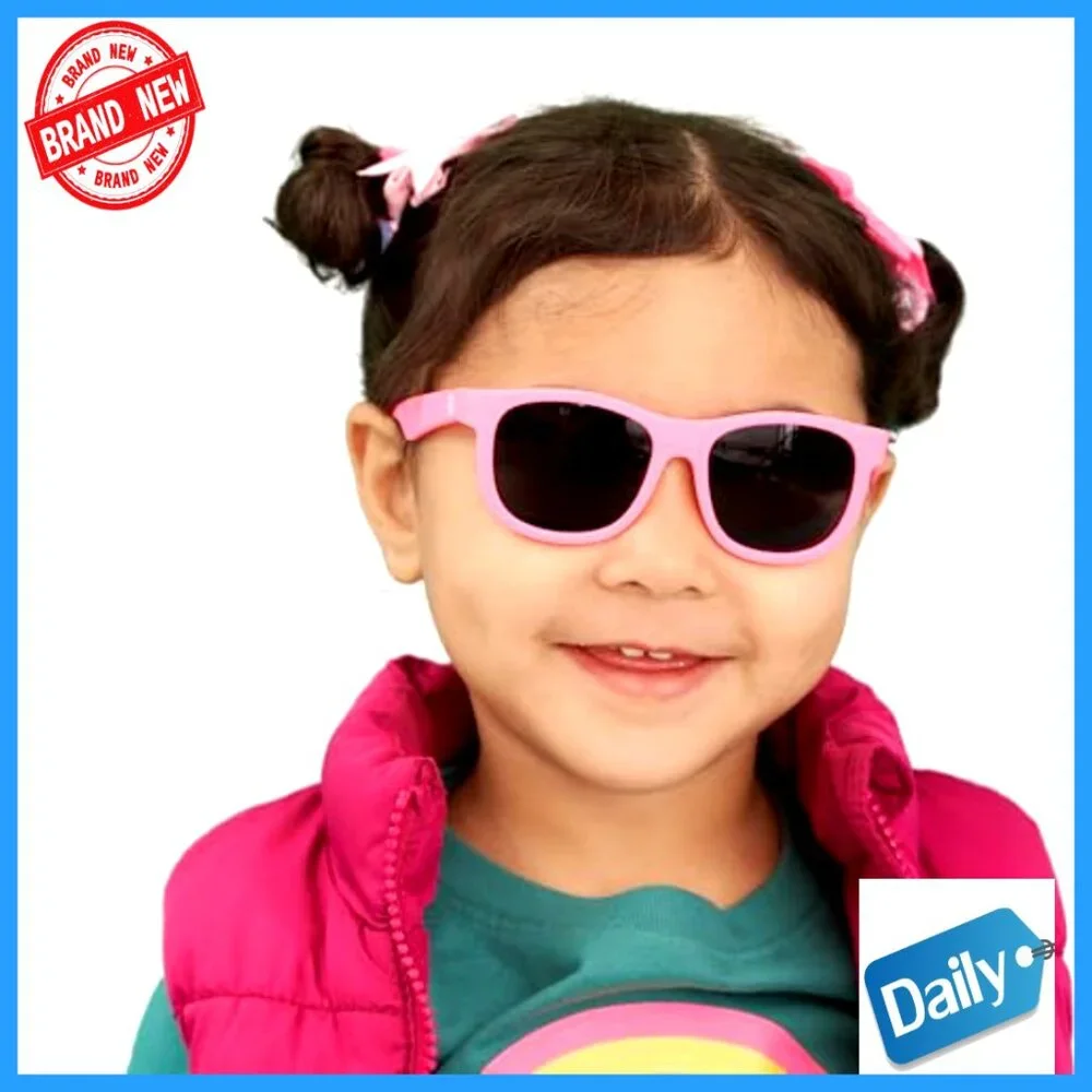 Toddler Sunglasses Flexible Rubber Frames 100% UV Protection Shatter-Resistant